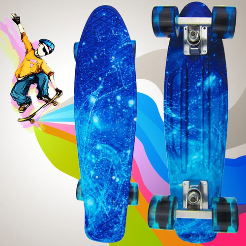 Skateboard Longboard Graphic Galaxy Star Peny Board Artistic Skateboard Boys & Girls Teenager New Year Gift