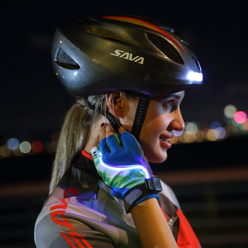Bicycle helmet Bike helmet Night cycling safe helmet with turning light LED Wireless control USB charge Helmet Bike light