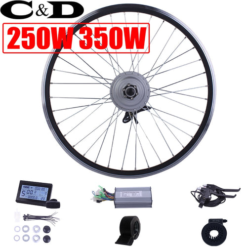 250W 350W 36V 48V ebike kit Electric bike conversion kit XF07 XF08 MXUS Motor without battery LED LCD display optional freehub