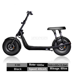 Wide Big Wheel Mini Electric Bicycle Electric Motorcycle Scooter Ebike Off Road Driving High Power Mileage 60km/80km