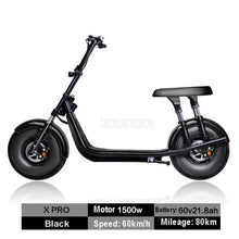 Load image into Gallery viewer, Wide Big Wheel Mini Electric Bicycle Electric Motorcycle Scooter Ebike Off Road Driving High Power Mileage 60km/80km