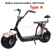 Load image into Gallery viewer, Big 2 Wheel New Harley Electric Vehicle Adult Pedal Electric Bicycle Motorcycle Scooter With Seat Mileage 40km 1000W