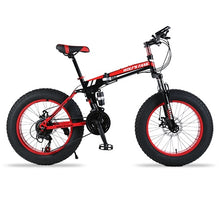 Load image into Gallery viewer, Mountain Bike 20&quot;x 4.0 Folding Bicycle 21 speed road bike fat bike variable speed bike  Mechanical Disc Brake