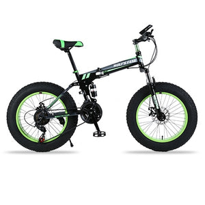 Mountain Bike 20"x 4.0 Folding Bicycle 21 speed road bike fat bike variable speed bike  Mechanical Disc Brake