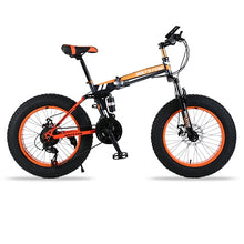 Load image into Gallery viewer, Mountain Bike 20&quot;x 4.0 Folding Bicycle 21 speed road bike fat bike variable speed bike  Mechanical Disc Brake