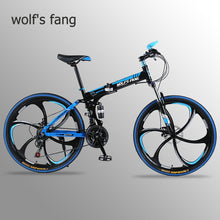 Load image into Gallery viewer, Mountain Bike 21 speed 26&quot;inch Folding bike road bike Double disc brakes folding mountain bikes student bicycle