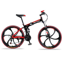 Load image into Gallery viewer, Mountain Bike 21 speed 26&quot;inch Folding bike road bike Double disc brakes folding mountain bikes student bicycle