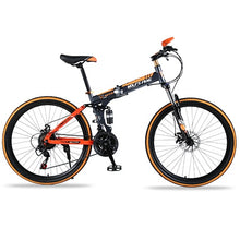 Load image into Gallery viewer, Mountain Bike 21 speed 26&quot;inch Folding bike road bike Double disc brakes folding mountain bikes student bicycle