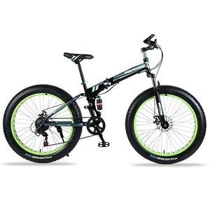 Folding Bicycle Mountain Bike 26 inches 7/21/24 Speed 26x4.0 "  damping bike road bike folding bike Spring Fork