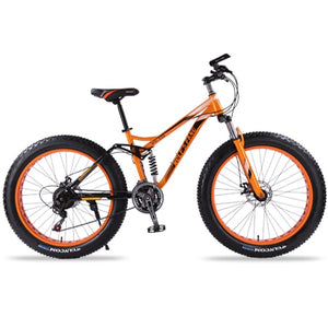 mountain bike 7/21/24 speed bicycle 26x4.0 fat bike Spring Fork snow bikes road bike Man Mechanical Disc Brake