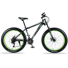 Load image into Gallery viewer, Mountain bike Aluminum Bicycles 26 inches 21/24 speed 26x4.0&quot; Double disc brakes Fat bike road bike