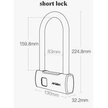 Load image into Gallery viewer, 2019 Smart Fingerprint U-lock Anti-theft Bicycle Motorcycle Lock USB Fingerprint Lock for bicycle himo lock