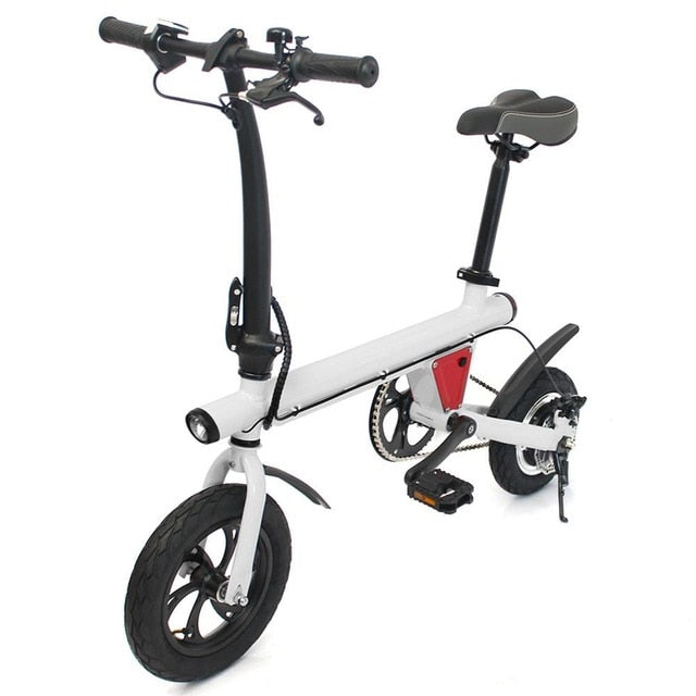 12 inch tire E-Bike Y1 5Ah 36V Smart Folding Bicycle Electric Bike 250W max load 110kg for adults accessories light