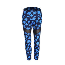 Load image into Gallery viewer, Women 3D Printed Gym Pants Mesh Stitching High-waist Casual Leggings Sport Fitness s