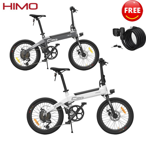 C20 Foldable Electric Moped Bicycle 250W Motor 25km/hcapacity 100kg for adults add free cable lock