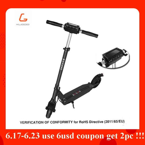 Folding Electric Scooter 350W Motor LCD Display Screen 3 Speed Modes 8.5 Inches Solid Rear Anti-Skid